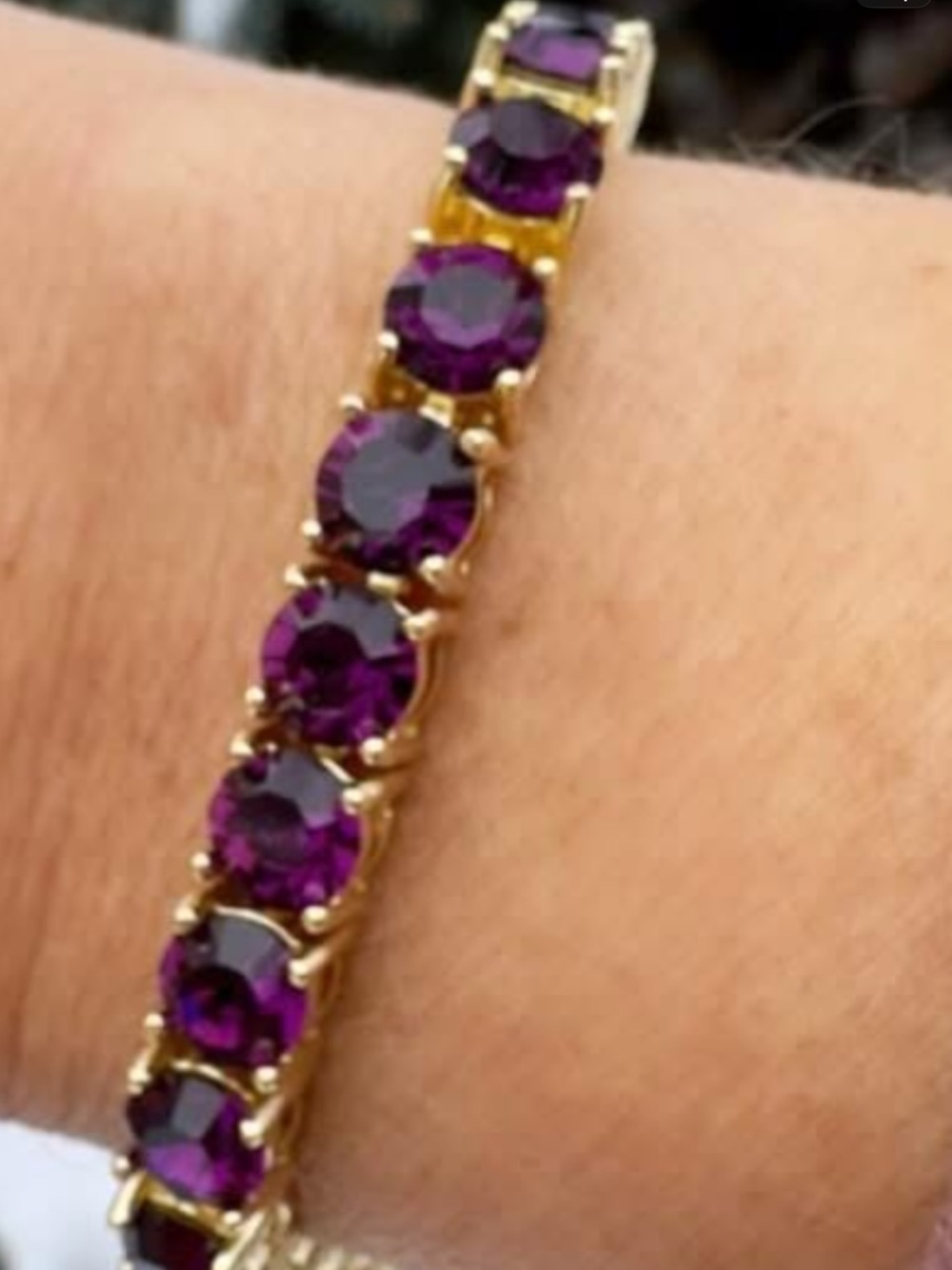Park Lane Gold Bracelet with amethyst mini impression bracelet